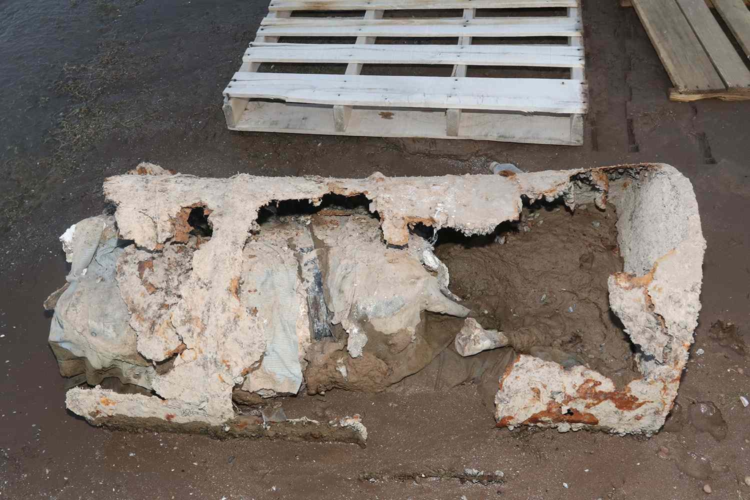 This undated image provided by the Las Vegas Metropolitan Police on Thursday, Oct. 15, 2026, shows Edward Lelburian Jackson's remains found inside a barrel recovered from Lake Mead, near Las Vegas.